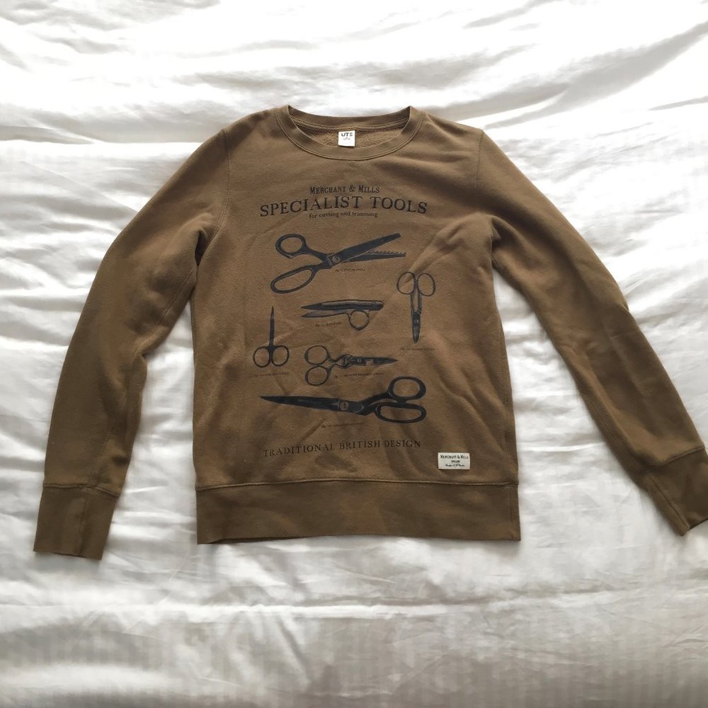 Uniqlo Merchant & Mills Collab Scissors Sweatshirt